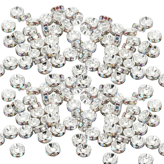 100Pieces Rhinestones Decorative Spacer Beads Fashion Jewelry Supplies Loose Bead Perfect for Jewelry Making and Projects