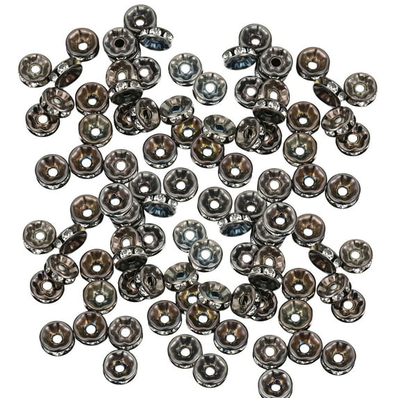 100Pieces Rhinestones Decorative Spacer Beads Fashion Jewelry Supplies Loose Bead Perfect for Jewelry Making and Projects