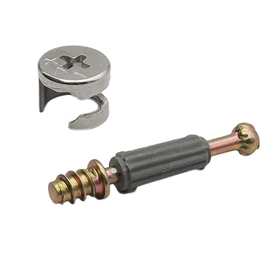 100Pcs Eccentric Wheel Cabinet Lock Nut With Screws for Secure Furniture Assembly Portable for Cabinets and Dressers