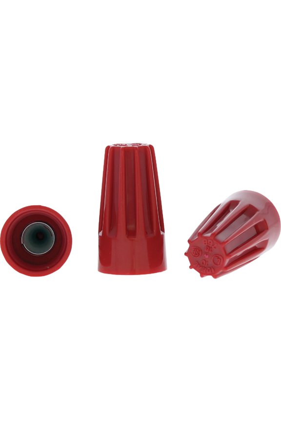 Red Wire Nut Twist-On Wirenut - 100 Pack, Red