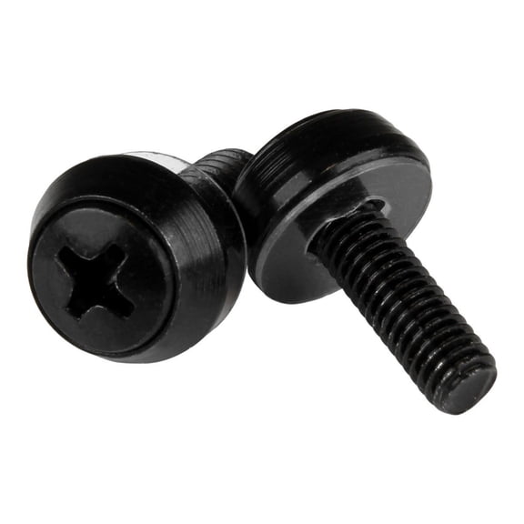 Startech.com M5 X 12mm - Screws - 100 Pack, Black - M5 Mounting Screws For Server Rack & Cabinet (cabscrewsm5b) - Screw Kit - Black (pack Of 100) - For P/n: Rk12walloa, Rk15walloa, Rk3236bkf