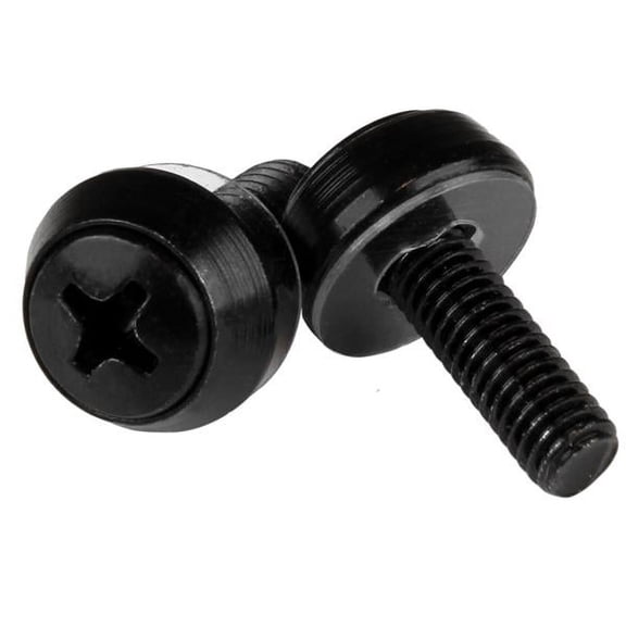 Startech.com M5 X 12mm - Screws - 100 Pack, Black - M5 Mounting Screws For Server Rack & Cabinet (cabscrewsm5b) - Screw Kit - Black (pack Of 100) - For P/n: Rk12walloa, Rk15walloa, Rk3236bkf