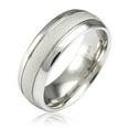 thumbnail image 1 of 100S JEWELRY White Gold Tungsten Rings For Men Women Wedding Band SandBlasted Finish Dome Edge Sizes 6-16 (Tungsten, 7.5), 1 of 6