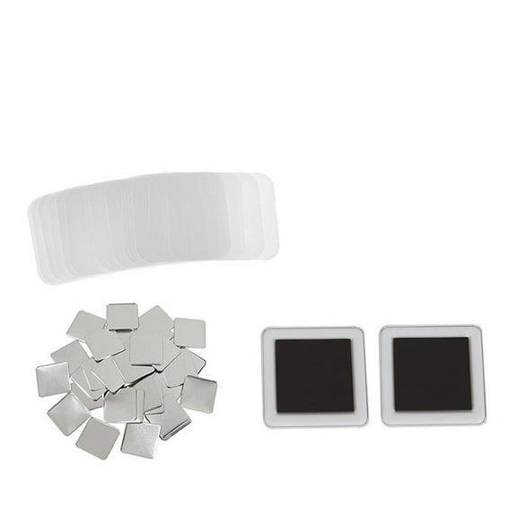 100Set 50x50mm Square Magnets Refrigerator Badge DIY Making Parts ,Beginner-Friendly