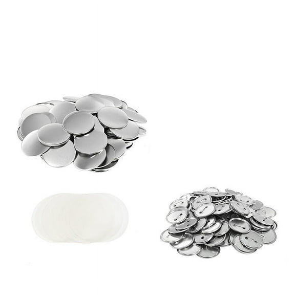 100Set Blank Badge Pin Button Maker Making Parts Supplies 58mm DIY Button Making ,Beginner-Friendly