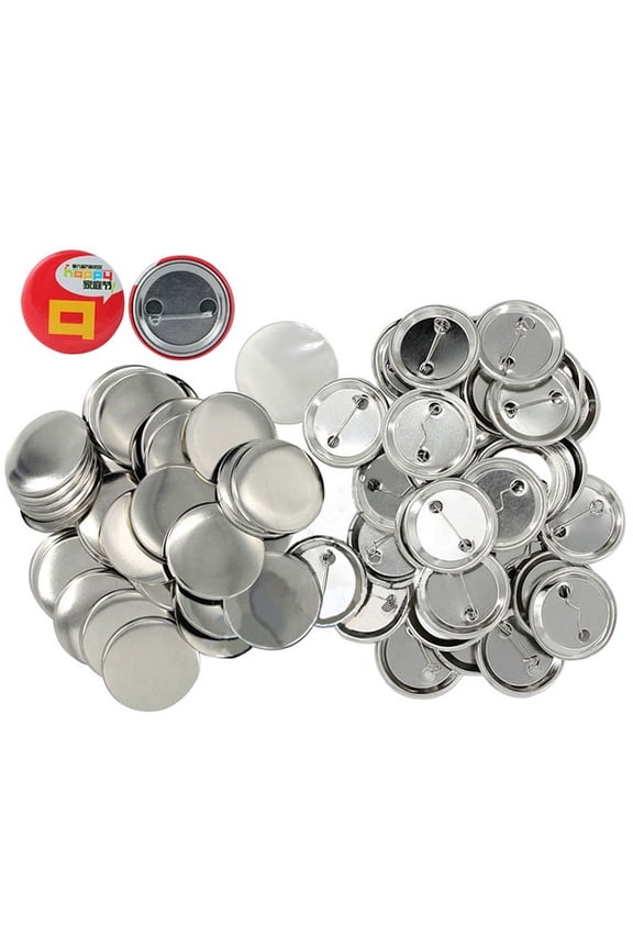 100Set/Pack 32mm Acrylic Design Button Badge Clear Button Pin DIY Pin Button Supplies Clothes/Handbag Decor School Crafts Badges Parts ,Easy Pressing