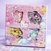 100Sheet Sanrio Waterproof Sticker Kawaii Hello Kitty Kuromi Melody Hand Account Material Decoration DIY Stickers Kids Toys