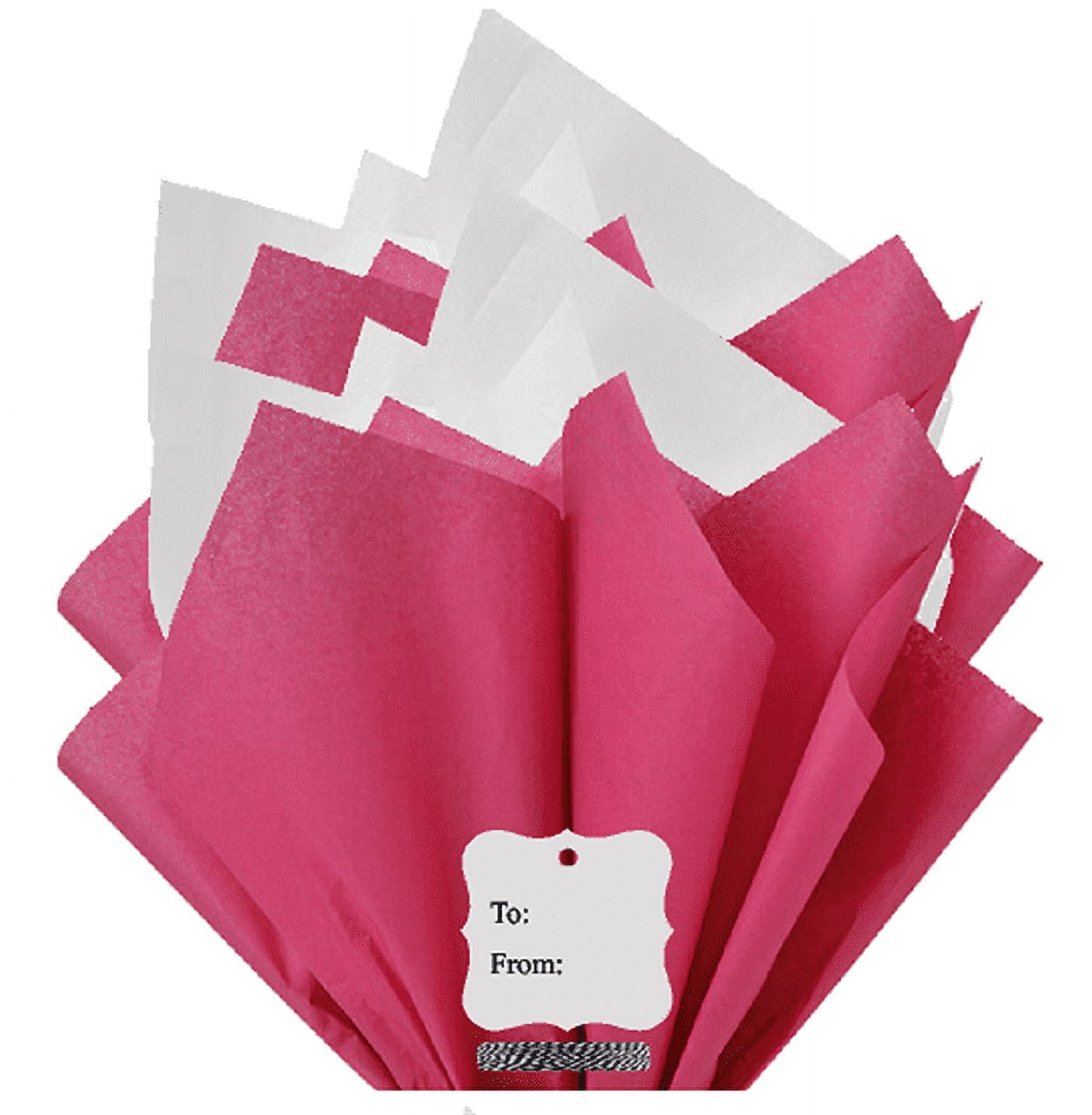 48 Large Blush Gift Wrap Pom Pom Tissue Paper 20x30, Pink