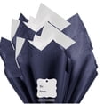 thumbnail image 1 of 100Sheets Navy Blue and White Gift Wrap Pom Pom Color Tissue Paper Mix with 12 To From Gift Tags & Twine, 1 of 1