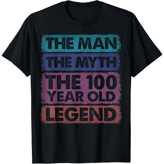 100Th Birthday 100 Year Old Gifts Legend Limited Edition T-Shirt Vintage Tee -Birthday Gifts