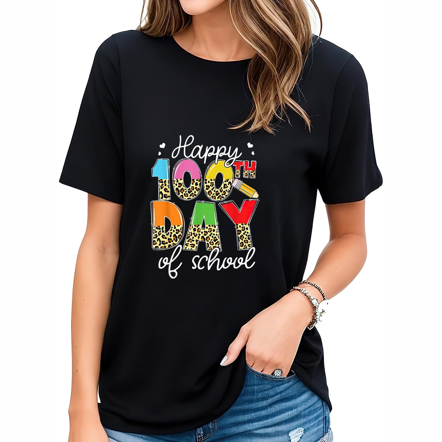 100Th Day Of School Shirt For Teachers Happy 100 Days T-Shirt - Walmart.com