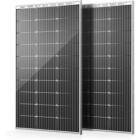 100W 12V Monocrystalline Solar Panel, High Efficiency Module PV Power for Battery Charging Boat, Caravan, RV and Any Other Off Grid Applications(2-Pack Panels)