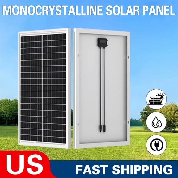 100W Solar Panel for Outdoor RV Camping - Monocrystalline, Portable & Waterproof - High Efficiency Off-Grid Power for Home, Marine, Boat