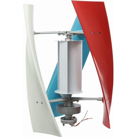 100W 12V Wind Power Turbine Generator 4 Blade Portable Vertical Helix Magnetic Levitation Wind Turbine Generator Kit Nature Power System for Marine RV Home with Auxiliary Wind Turbine