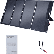 100W 18V Foldable Solar Panel Kit,Monocrystalline Solar Battery Maintainer with 23.5% High Efficiency,Portable Solar Generator Charger for Outdoor Camping Van Rv Trip
