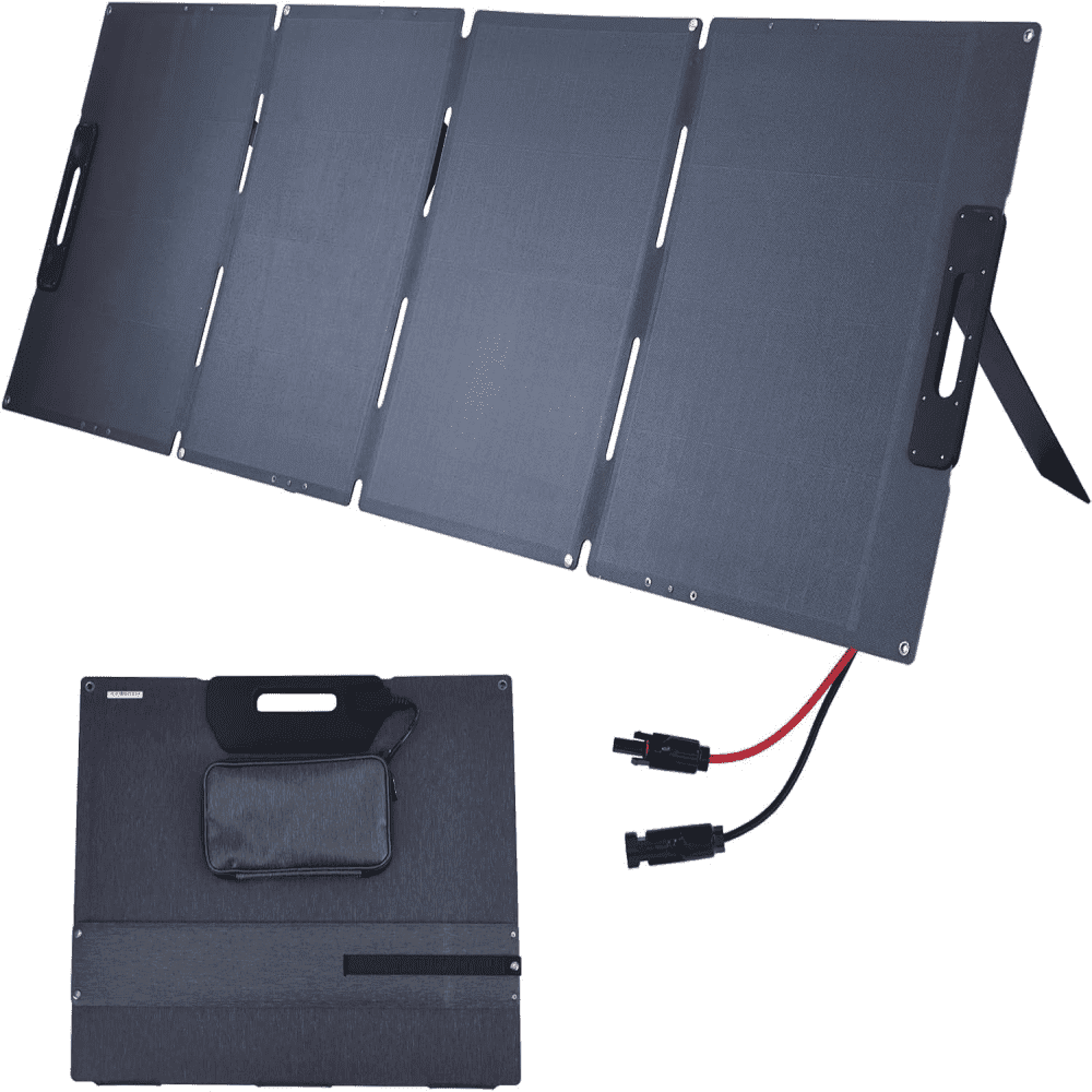 200W 18V Foldable Solar Panel Kit,Monocrystalline Solar Battery Maintainer with 23.5% High Efficiency,Portable Solar Generator Charger for Outdoor Camping Van Rv Trip