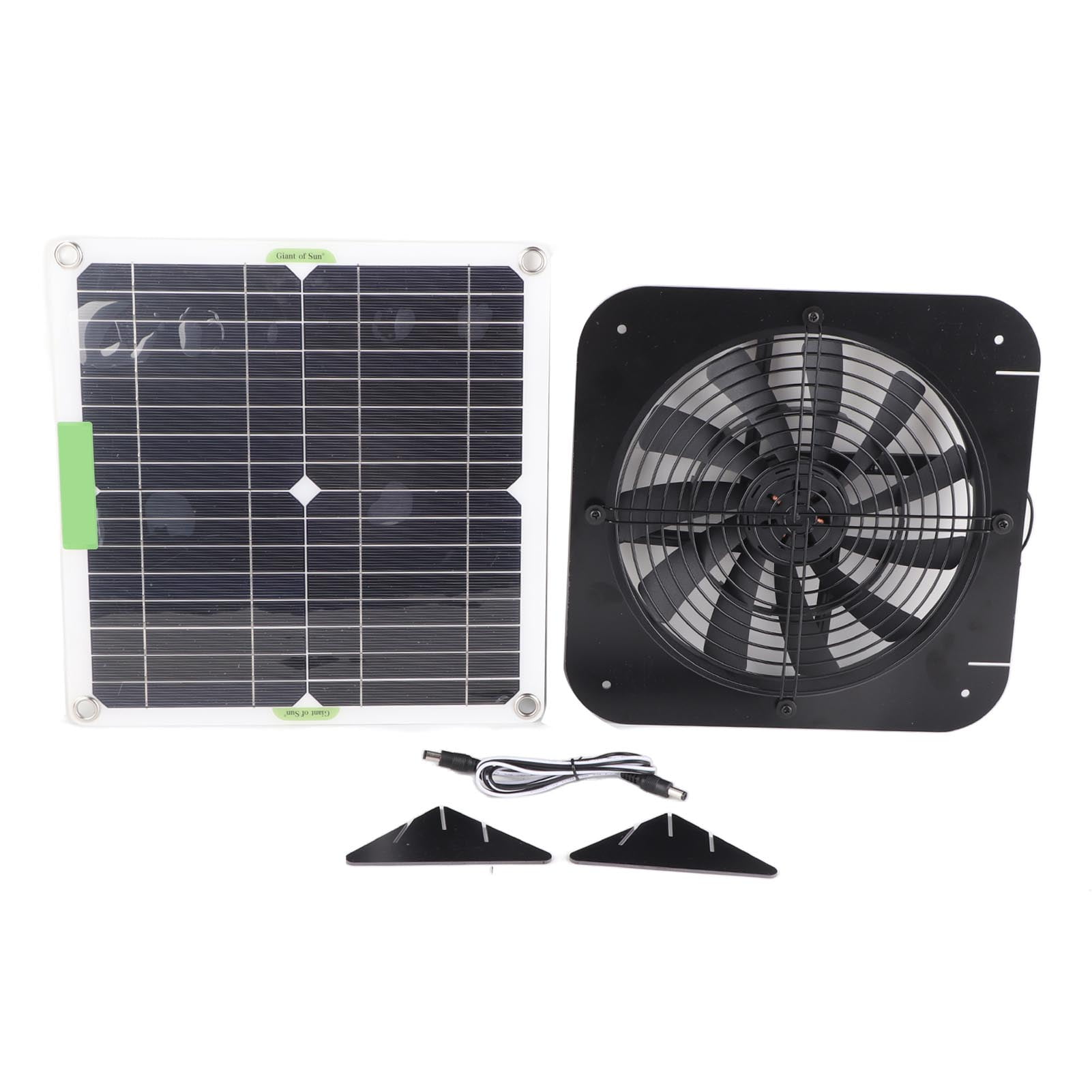 100W 18V Solar Panel Powered Exhaust Fan 13.5 Inch Solar Powered Attic Ventilator for Pet House