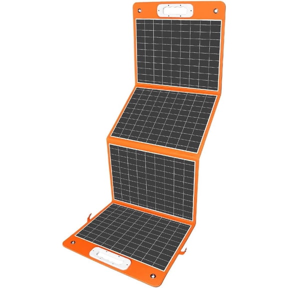100W 18v Foldable Solar Panel, High-Eiciency Solar with Dc Output & 65W .C QC3.0 Port for Portable Power Station, Camping, Travel & Outdoor