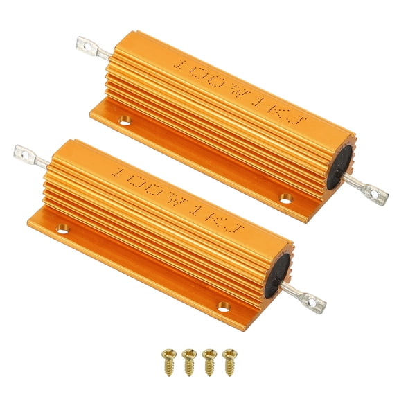 100W 1K Ohm Aluminum Shell Resistor Housing Resistor with Screws 2Set