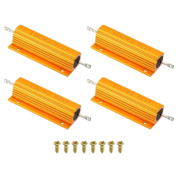 100W 2.5 Ohm Aluminum Shell Resistor Housing Resistor with Screws 4Set
