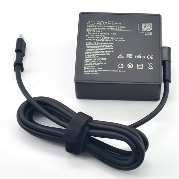 100W 20V 5A USB-C Laptop Adapter Type C Charger for ASUS ROG Ally Dock Ally X 2024 Ally Z1 Extreme