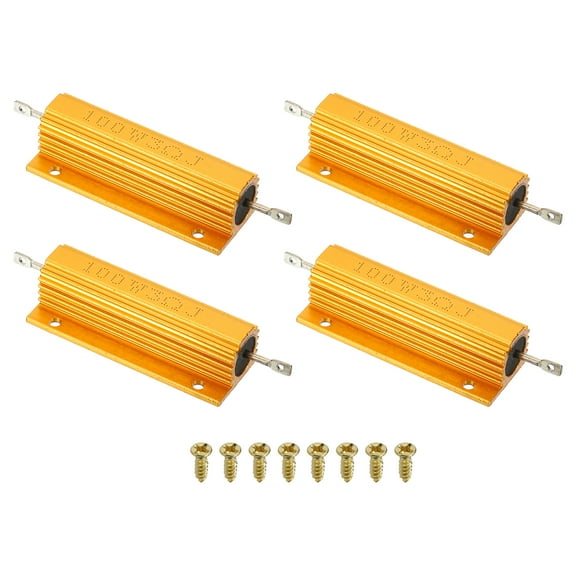 100W 3 Ohm Aluminum Shell Resistor Housing Resistor with Screws 4Set