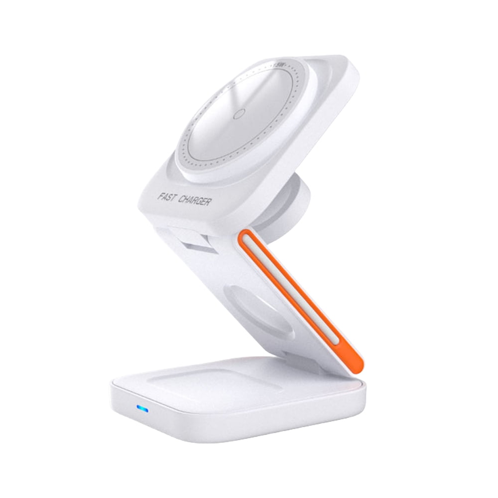100W 3-in-1 Magnetic Foldable Wireless Charging Station for Smartphones Smartwatches & Earbuds-White