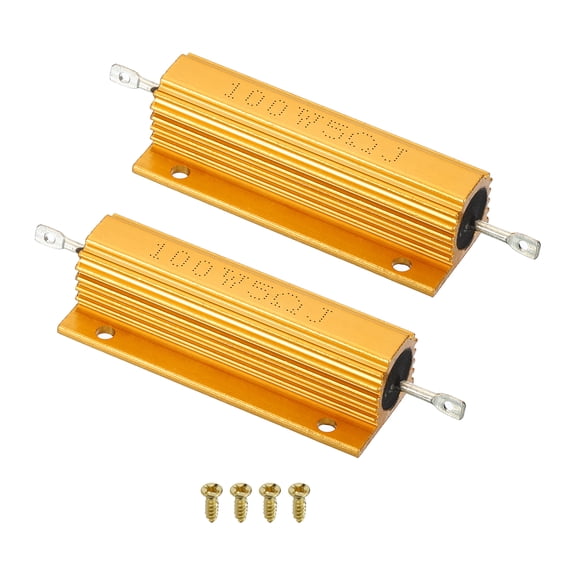100W 5 Ohm Aluminum Shell Resistor Housing Resistor with Screws 2Set
