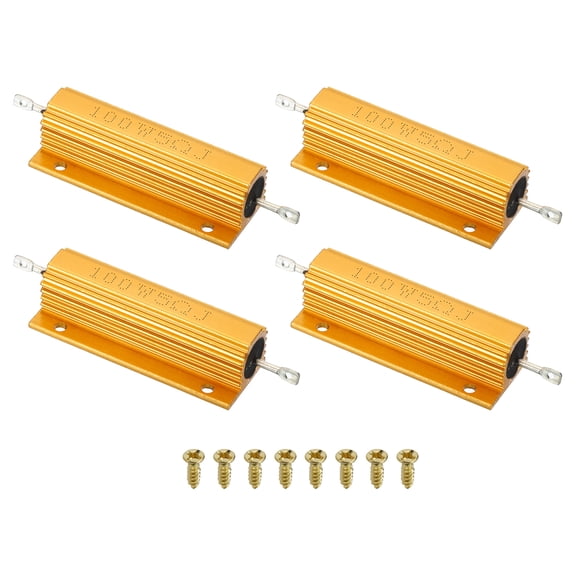100W 5 Ohm Aluminum Shell Resistor Housing Resistor with Screws 4Set