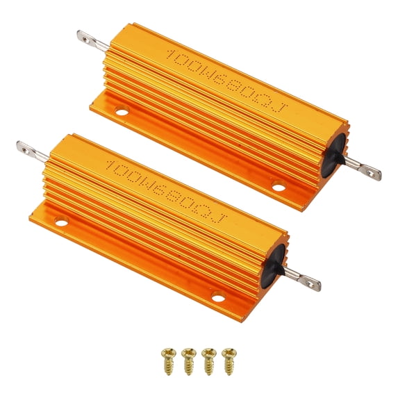 100W 680 Ohm Aluminum Shell Resistor Housing Resistor with Screws 2Set ...