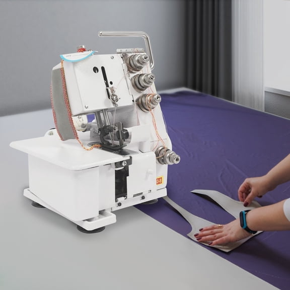 100W Adjustable Stitch Tension Overlocker 0.1-0.13In Needle Pitch Auto Fabric Trimming Edge Serger