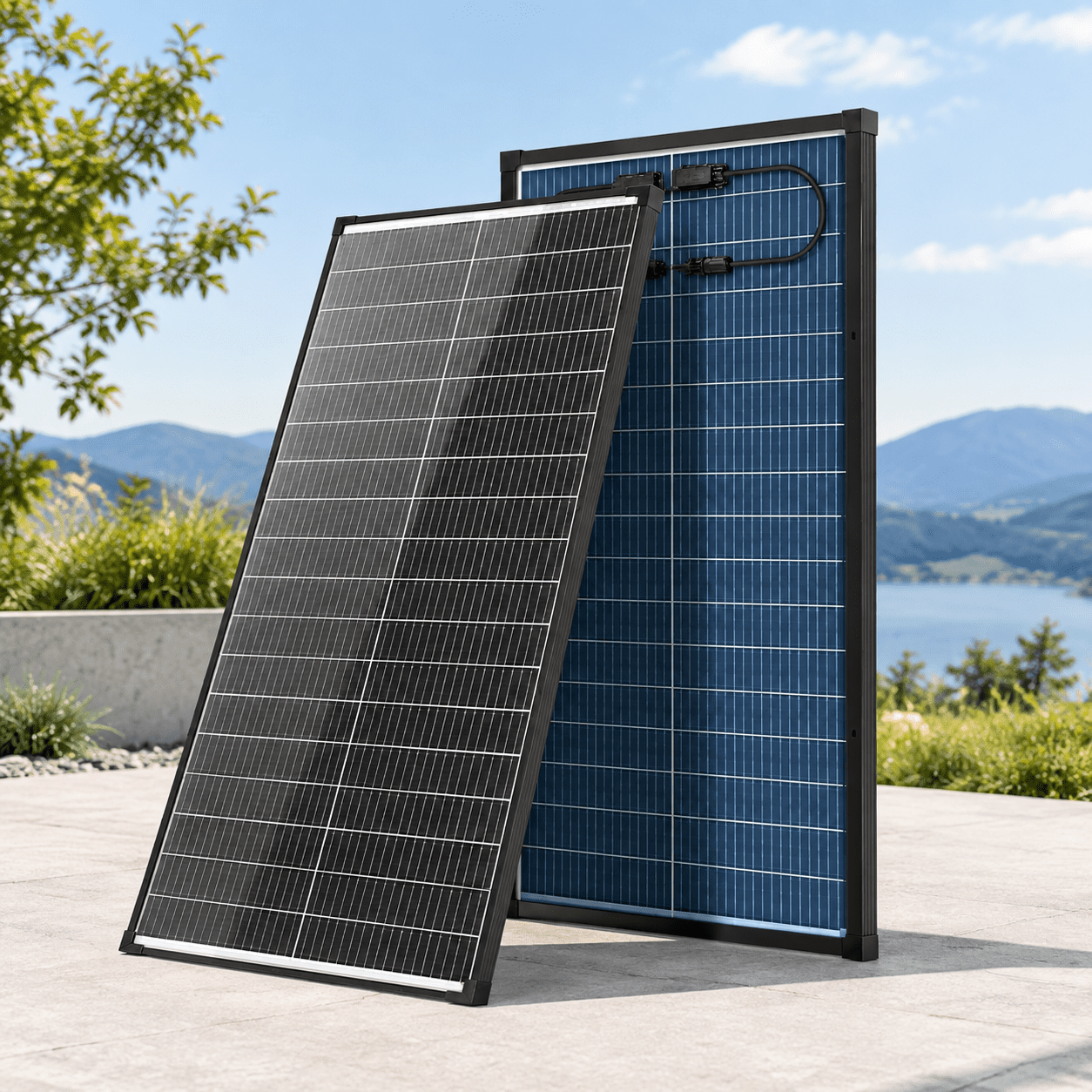 100W Bifacial N-type Monocrystalline Solar Panel, 25% High Efficiency ...