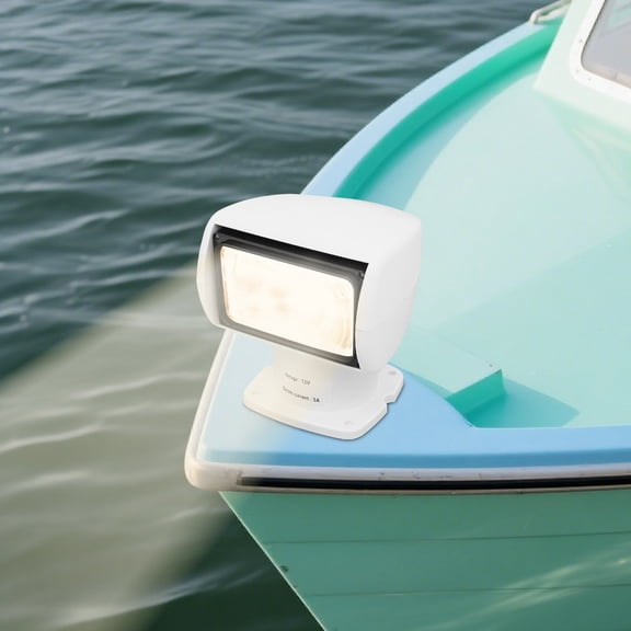 100W Boat Search Light Remote Control Marine Spotlight 360 Rotate 2500LM 12V