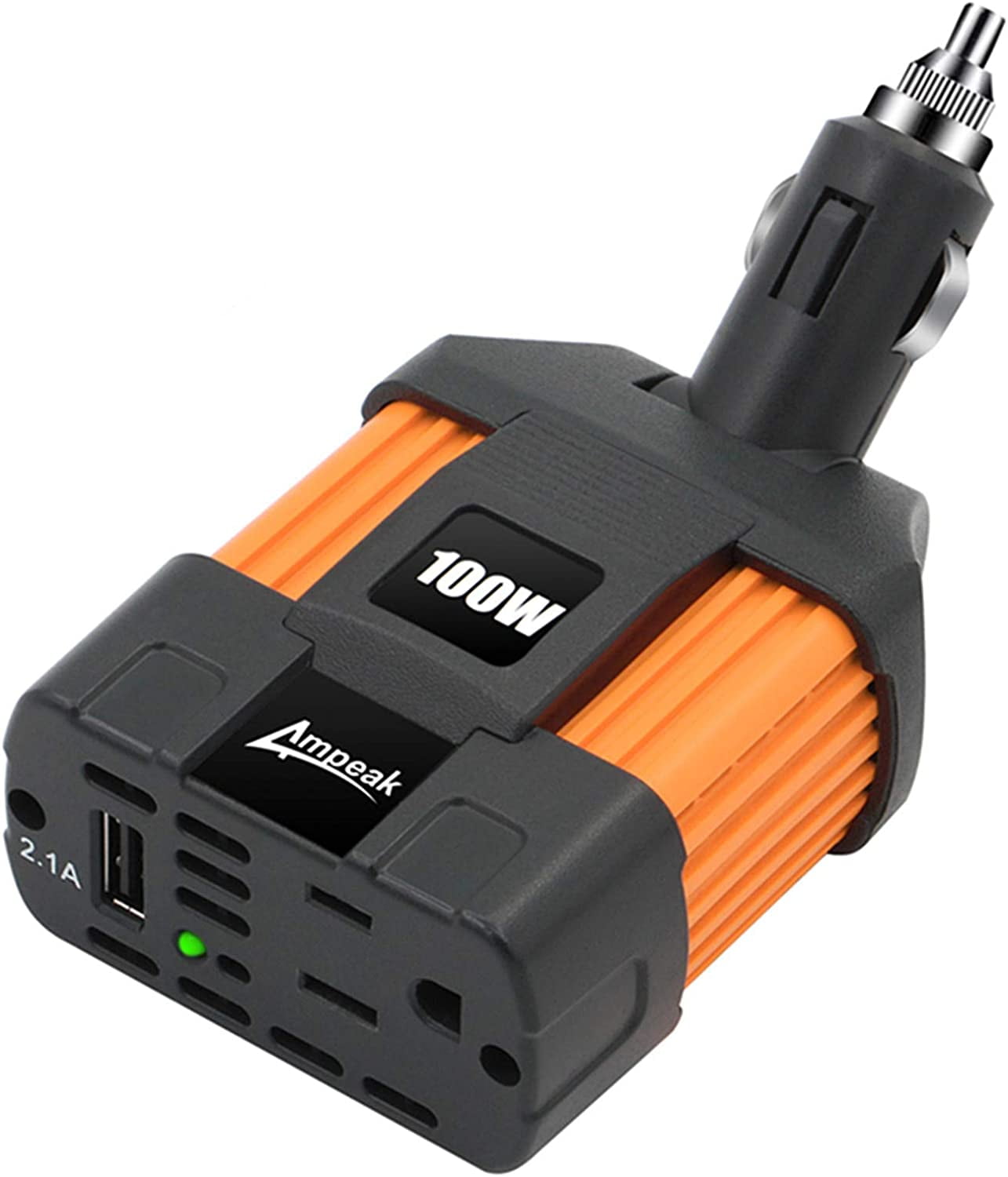 100W Car Power Inverter DC 12V to 110V AC Converter 2.1A USB Car Plug ETL Certified