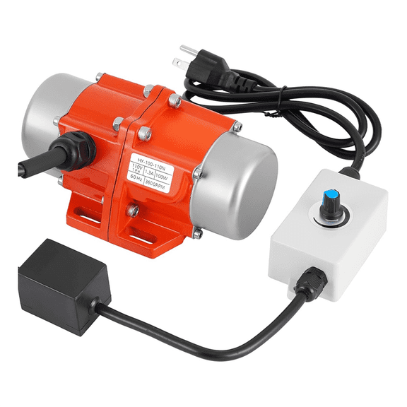 100W Concrete Vibrating Motor,Single Phase AC 110V 3600RPM Concrete Motor with Speed Controller,for Shaker Table US Plug