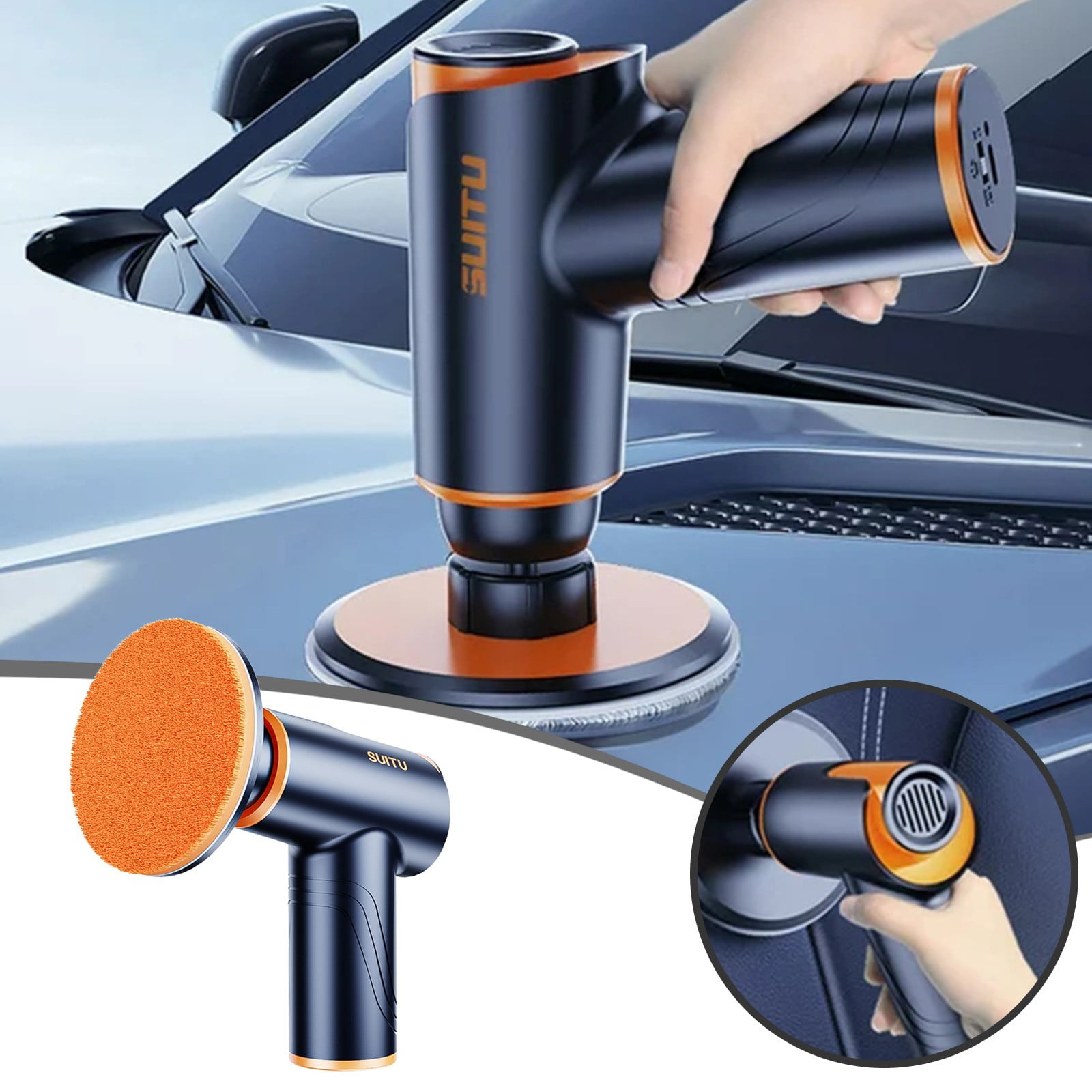 100W Cordless Car Buffer Polisher 1800 Cordless Car Polisher Waxing