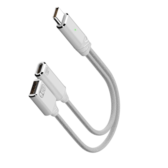 100W Fast Charging Double Head USB C Splitter Headphone Charging Adapter Type C To USB C USB 2.0 Splitter Charging Cable