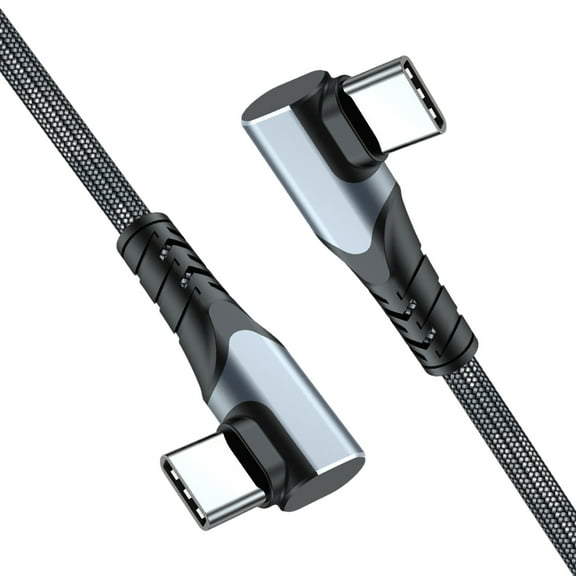100W Fast Charging Line USB C to Type C Cable Quick Charging Right Angled Wire 90 Degree Data Cable