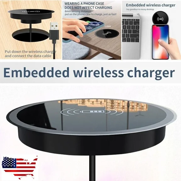 100W Fast Wireless Charger Desktop Embedded Charging Base