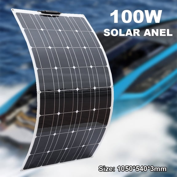 100W Flexible Solar Panel Monocrystalline Solar Module Charger For Home RV Boat Outdoor Camping