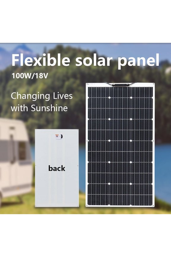 100W Flexible Solar Panel for Outdoor Charging Camping Off-Grid Power