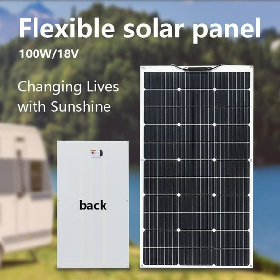 100W Flexible Solar Panel for Outdoor Charging Camping Off-Grid Power