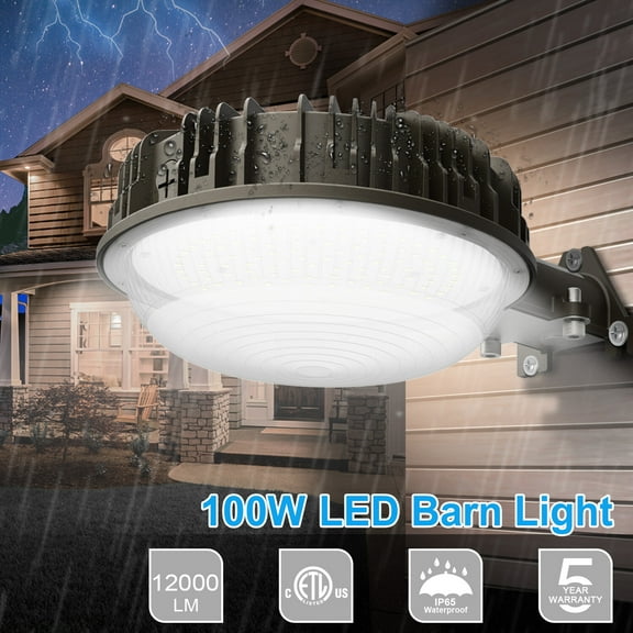 100W LED Barn Light Dusk to Dawn Outdoor Yard Garden Security Area Lighting IP65