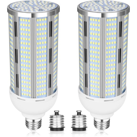 100W LED Corn Bulb 2 Pack, 12000 Lumens Super Bright Light, 5000K Daylight White LED Corn Light Bulb, E26/E39 Mogul Base LED Bulb for Outdoor Indoor Gara Warehouse Factory Workshop
