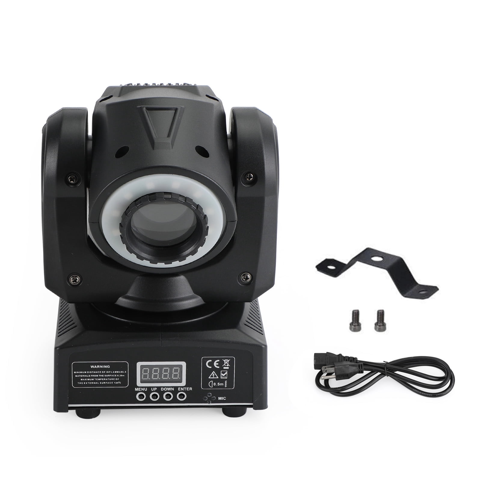 VIPQV  100W LED Stage Lighting with DMX512, Sound Control, 15 Colors and 8 Gobos, Moving Head DJ Lights for Party Bar Wedding, 1 Pack
