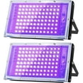 thumbnail image 1 of Glostars 100W LED UV Black Light Powerful UV Spotlight, for Christmas, Halloween Glow Party (2 Pack), 1 of 9