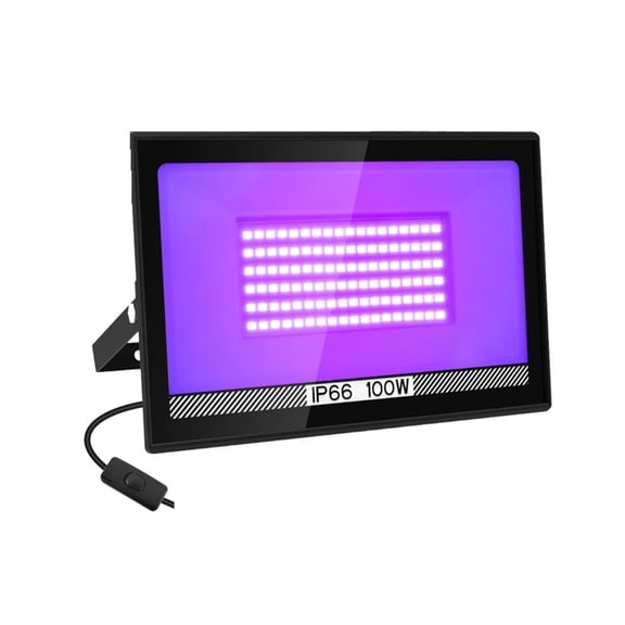 100W LED UV Black Lights Stage Blacklight Ultraviolet Flood Effect Light For Halloween Xmas Dance DJ Disco Party Bar - Wide Angle Beam