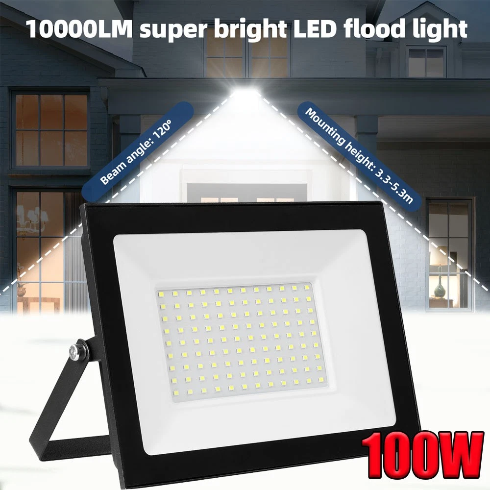 100W Led Flood Light Outdoor Module Spotlight Garden Yard Lamp Bright Cool White