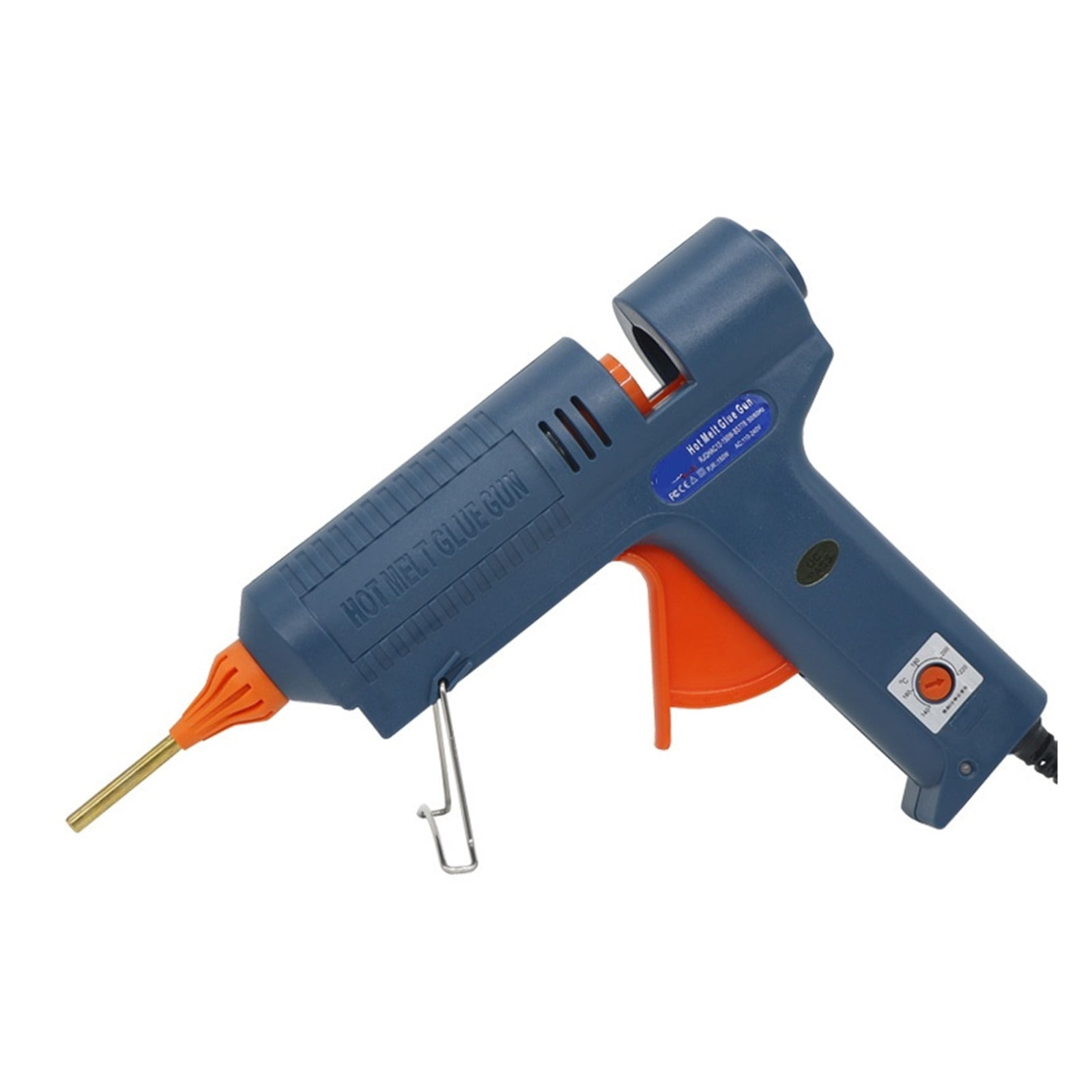 100W Long Copper Nozzle Hot Melt Glue Gun Adjustable Temperature for 11mm Glue Sticks Professional Indusrial Adhesive Glue Gun ,Effortless Crafting