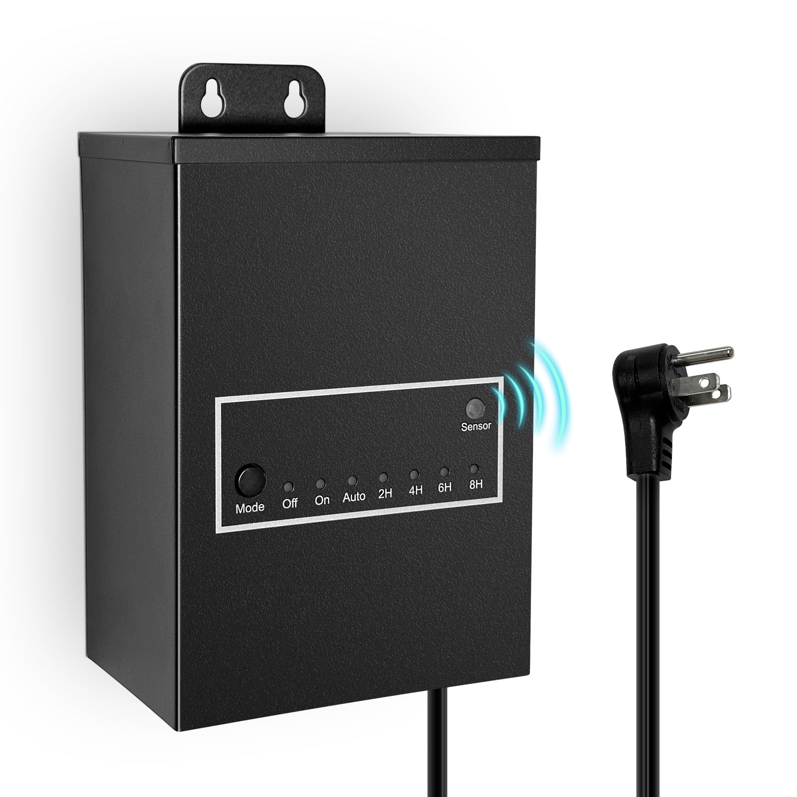 100W Low Voltage Landscape Transformer, Landscape Lighting Transformer with Timer and photocell Sensor, 120V AC to 12V AC Outdoor Weatherproof low voltage transformer for landscape lights